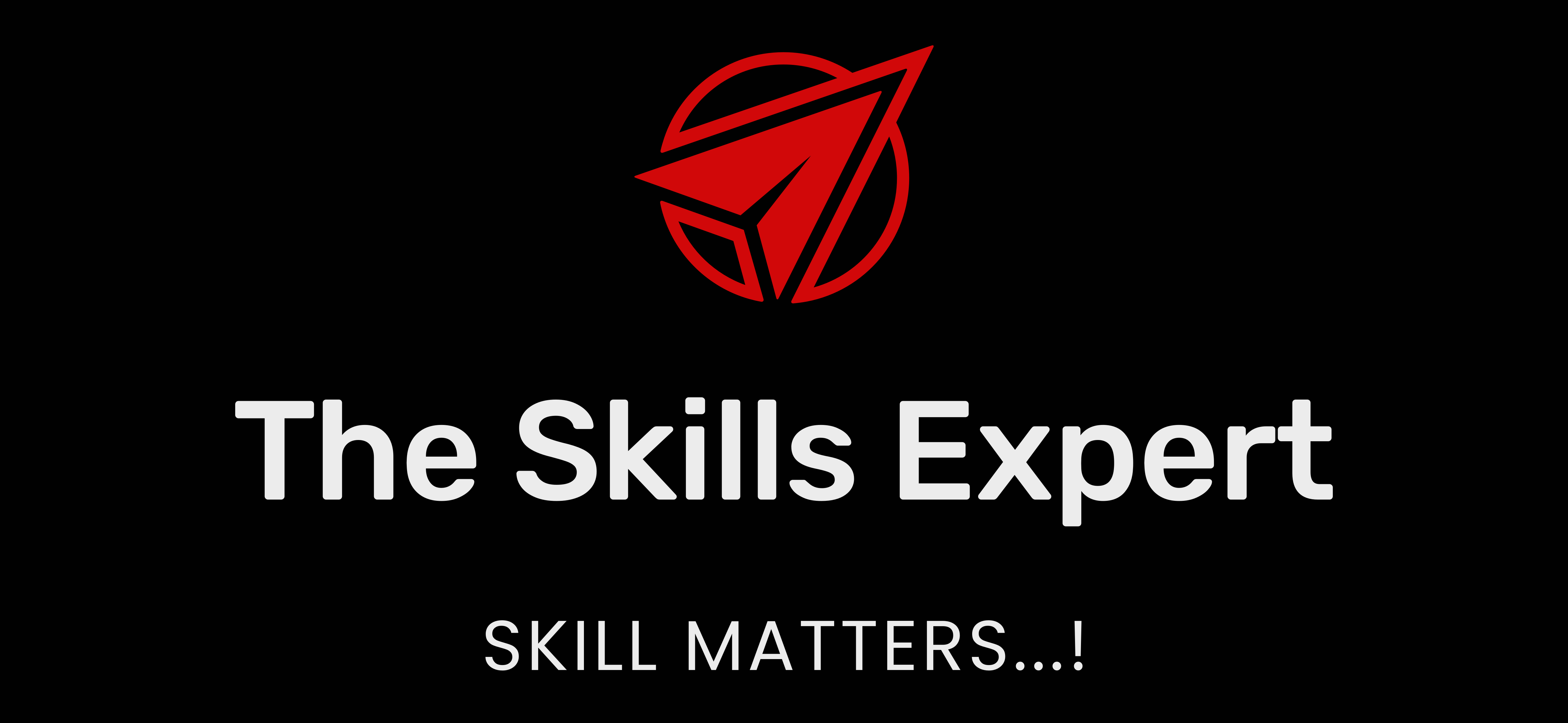 The Skills Expert logo stands out against a bold black backdrop, representing excellence and proficiency in skill enhancement.